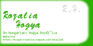 rozalia hogya business card